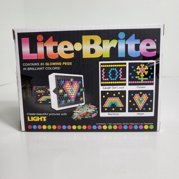 Lite Brite Mini Bright 85 Pcs Colorful Pegs Create Pictures With Light New - Picture 3 of 9